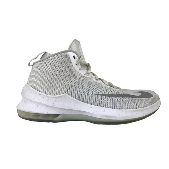 Nike Mens White‎ Air Max Infuriate Mid AA4439-100 Basketball Shoes Size US 7.5 - Picture 1 of 9